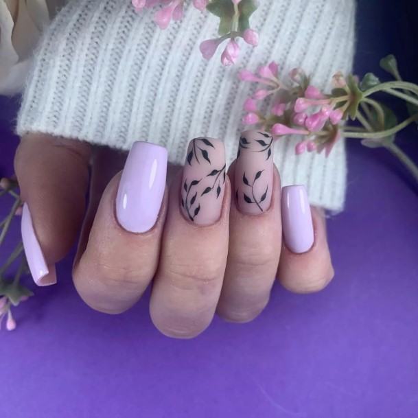 Violet Nails Feminine Ideas