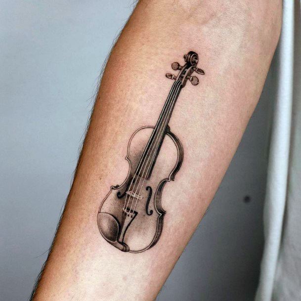 Violin Female Tattoo Designs