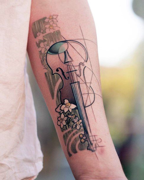 Violin Tattoo Feminine Designs