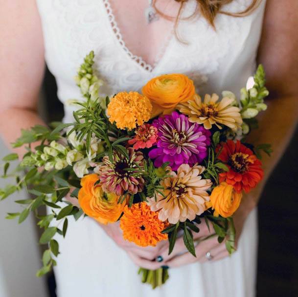 Vivid August Wedding Flowers