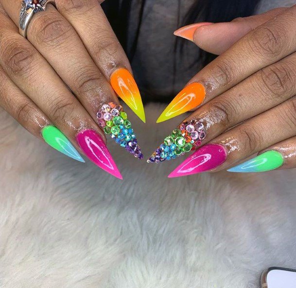 Vivid Interesting Colorful Nail Ideas For Women