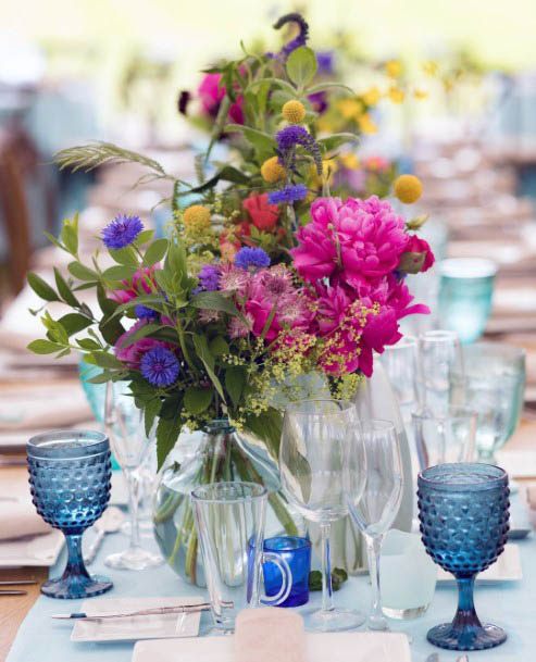 Vivid Wedding Flower Centerpieces