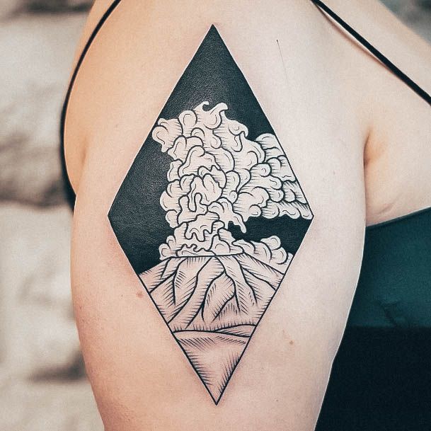 Volcano Tattoo Feminine Designs