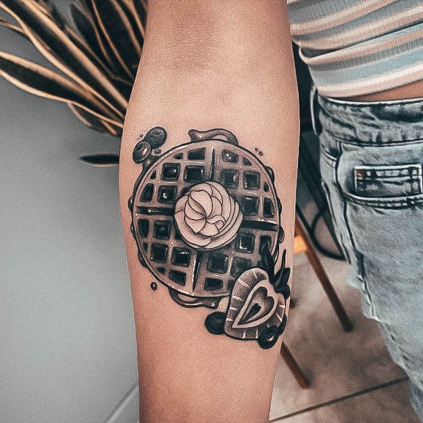 Waffle Tattoo Design Inspiration For Women