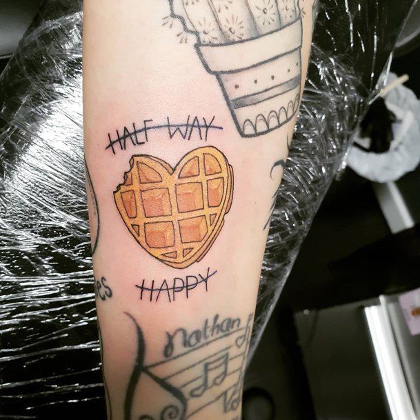 Waffle Tattoo Designs For Girls