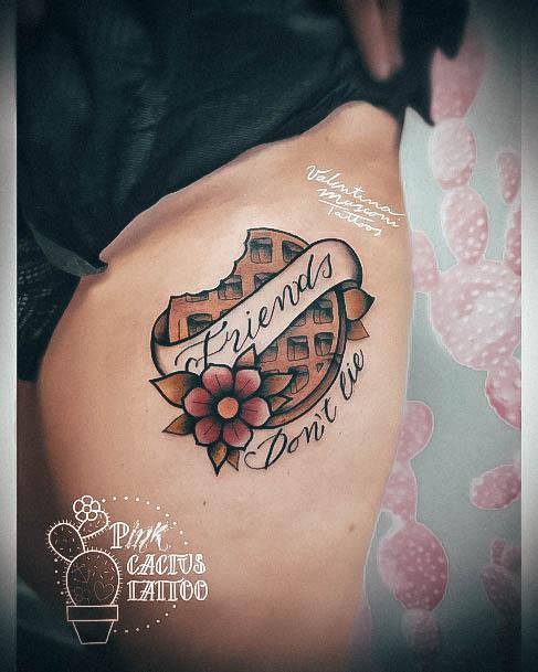 Waffle Tattoo For Ladies