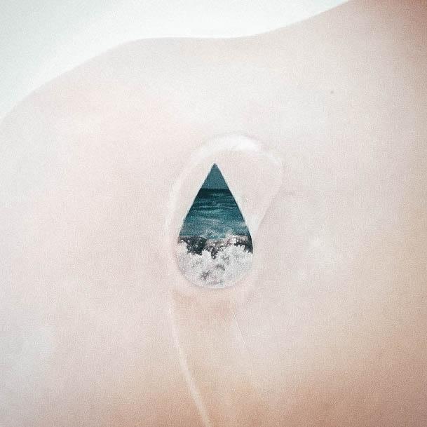 Water Droplet Ocean Themed Tattoos For Women Meaningful