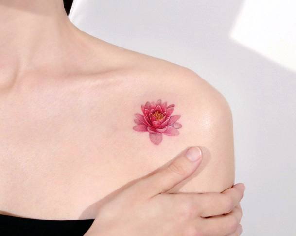Water Lily Tattoo Design Inspiration For Women