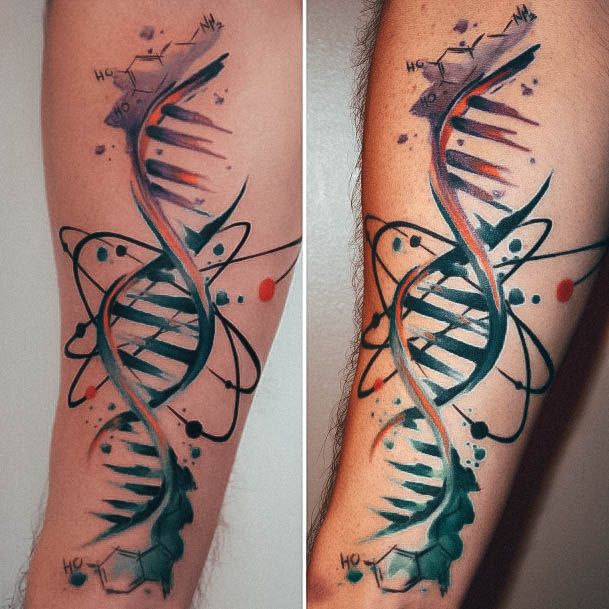 Watercolor Forearm Dna Dna Tattoo Designs For Women