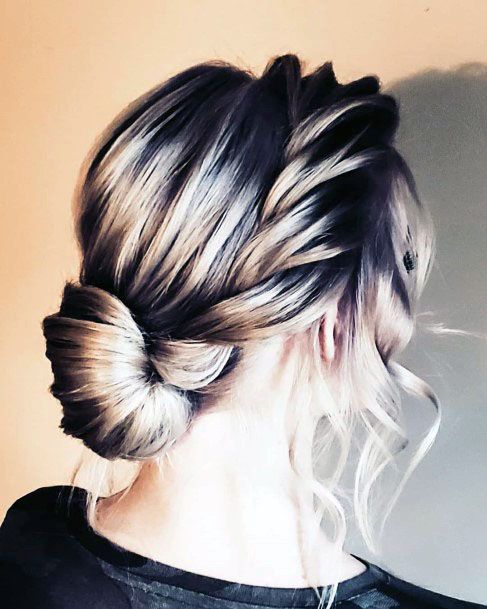 Waterfall Inspired Chignon Hairstyle For Women