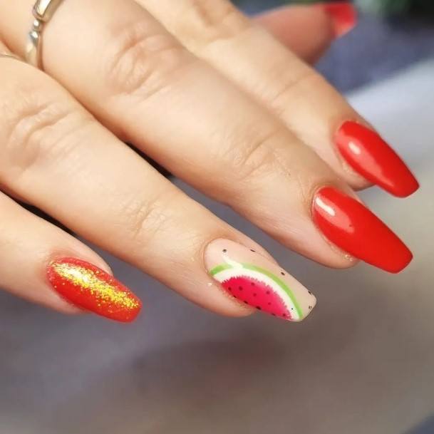 Watermelon Female Nail Designs