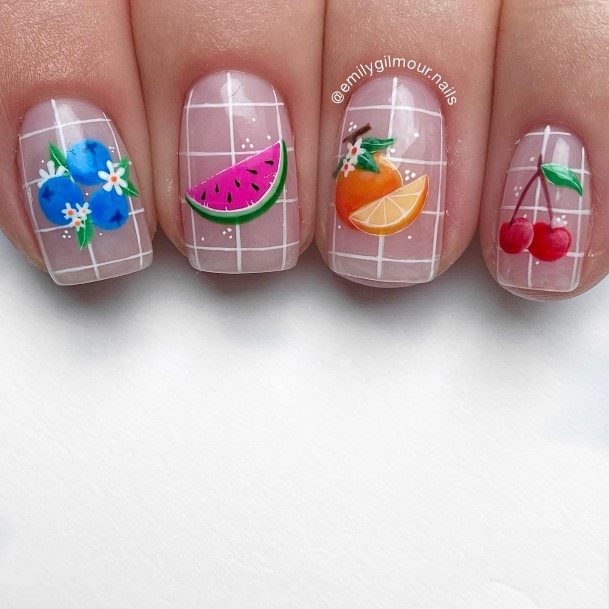 Watermelon Finernail Design Ideas For Girls