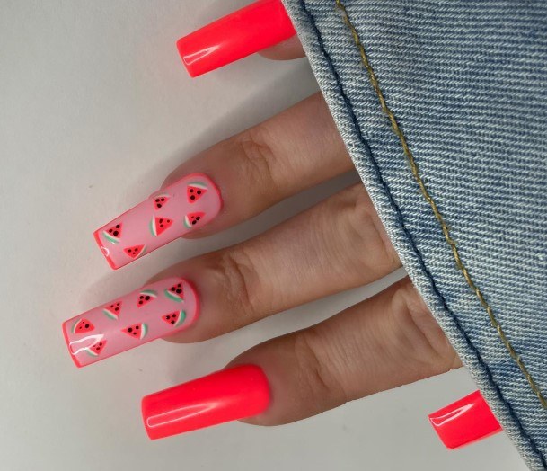 Watermelon Nail For Ladies