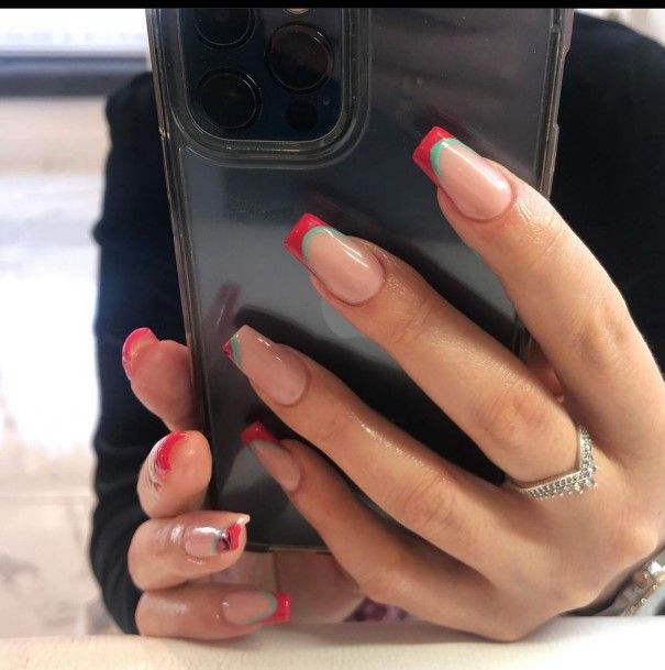 Watermelon Nails For Girls