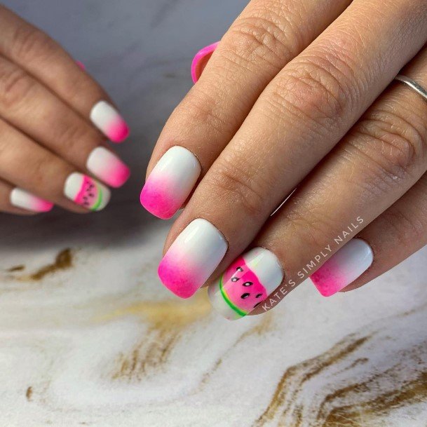 Watermelon Womens Nail Designs