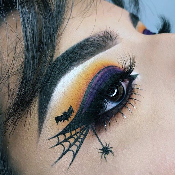 Webby Spider Halloween Eyeshadow Ideas Women