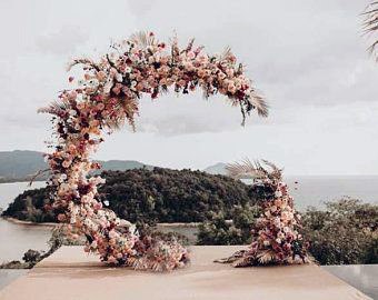 Wedding Arch Ideas Fairy Tale Semi Circle Filled With Pink Flowers