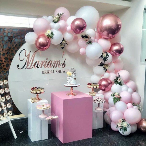 Wedding Bridal Shower Decor Balloons And Dessert