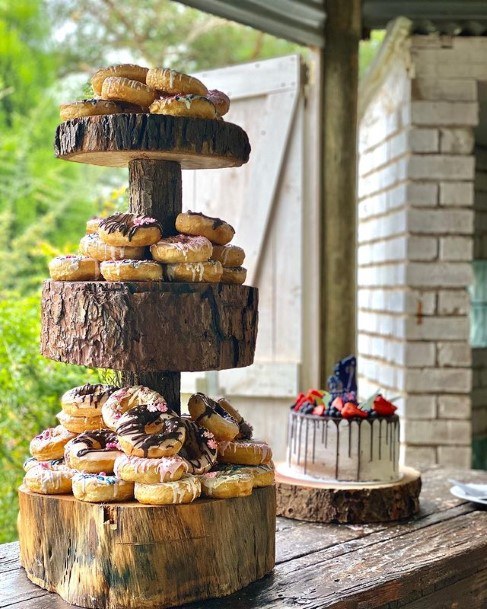 Wedding Cake Logs And Donuts