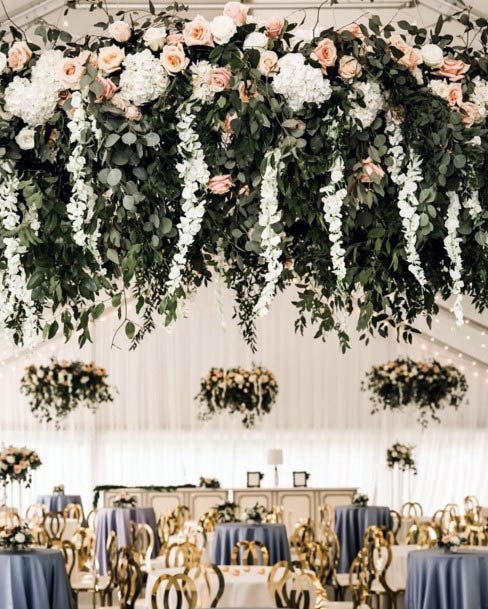 Wedding Ceiling Decor Summer Flowers