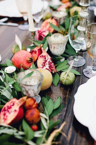 Wedding Centerpiece Ideas Greenery And Fruit Inspiration