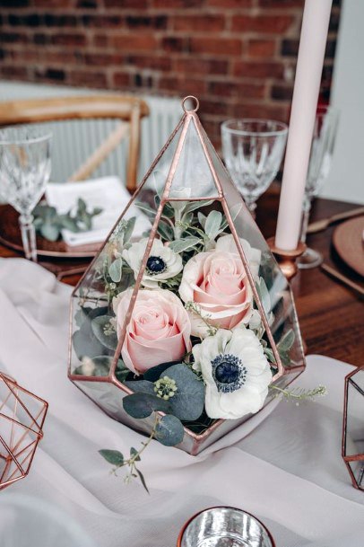 Wedding Centerpiece Ideas Modern Geometric Terrarium