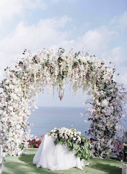 Wedding Flower Arch White