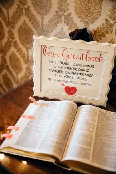 Wedding Guest Book Ideas Dictionary Word Find Inspiration