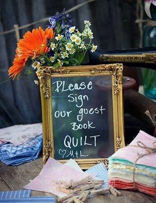 Wedding Guest Book Ideas Quilt Squares