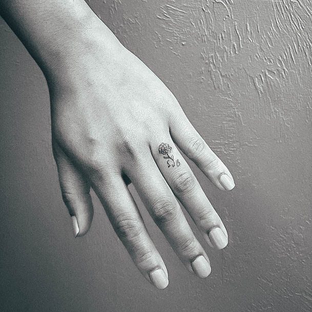 Top 100 Best Wedding Ring Tattoos For Women - Band Design Ideas