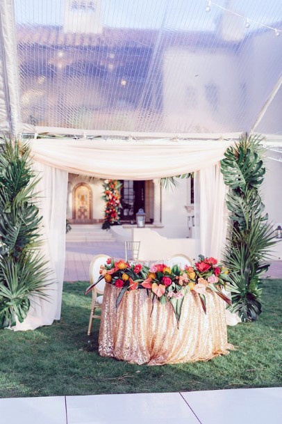 Wedding Table Tropical Flowers