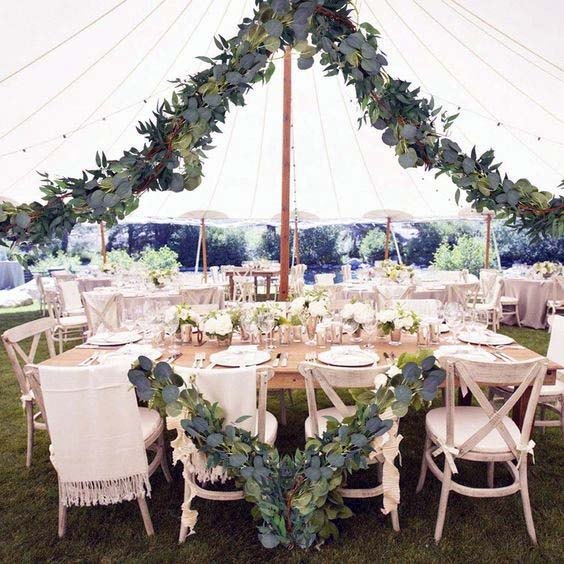 Wedding Tents With Foliage Decorations Ideas