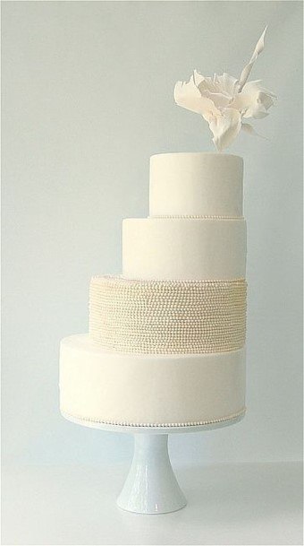 White And Creamwedding Cake Ideas