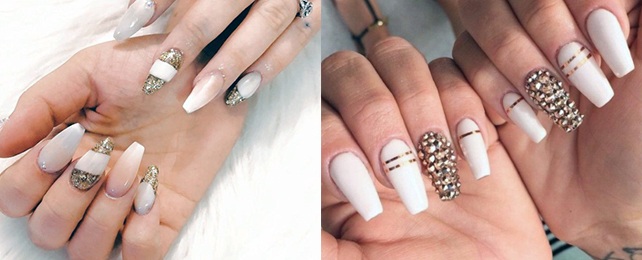 Top 60 Best White and Gold Nails for Women – Luxury Design Ideas