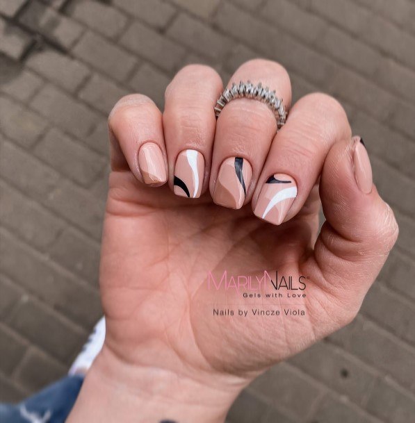 White And Nude Nail Design Inspiration For Women