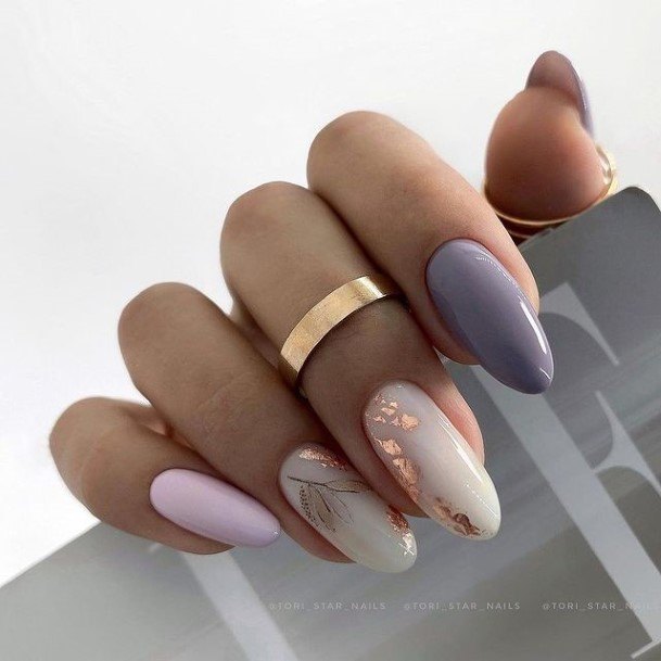 White And Purple Nail Design Inspiration For Women