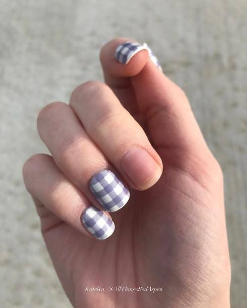 White And Purple Nails For Girls