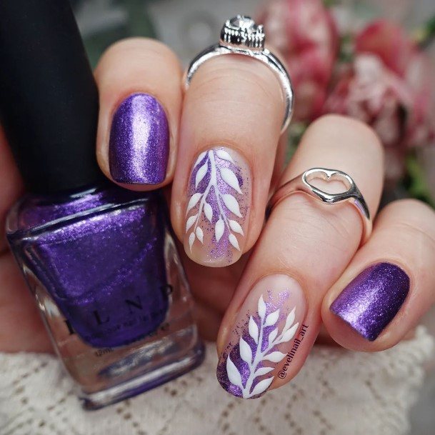 White And Purpleic Womens White And Purple Nail Designs