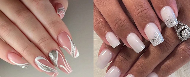 Top 100 Best White And Silver Nails For Women – Dazzling Design Ideas