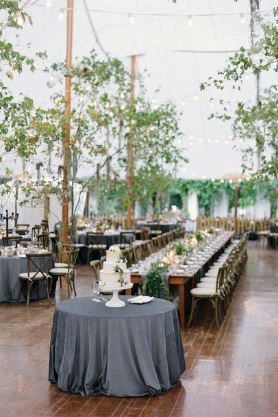 White Based Wedding Tent Decorations