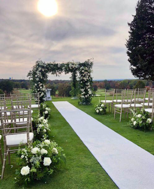 White Carpet Wedding Flowers