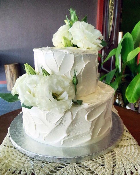 White Cream Red Velvet Wedding Cake