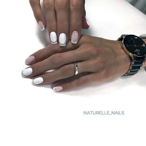 White Dress Nail For Ladies