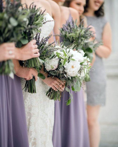 White Flowers And Lavender Themed Wedding