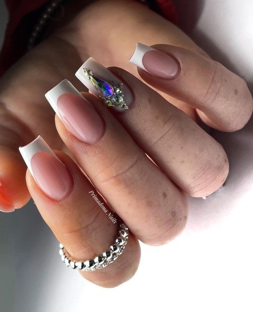 White French Womens Nail Designs