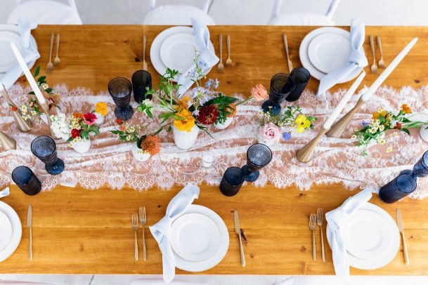 White Laced Mexican Wedding Decorations