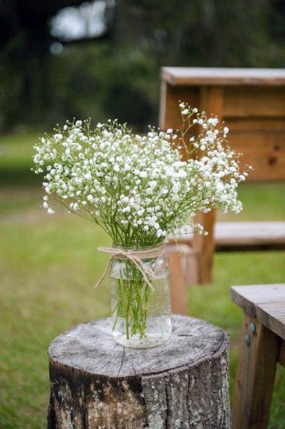 White Light Rustic Wedding Flowers