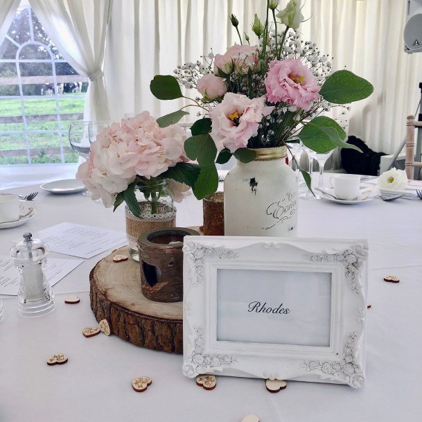 White Mason Jar Decorations Wedding