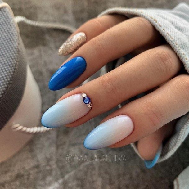 White Ombre Womens Nail Designs