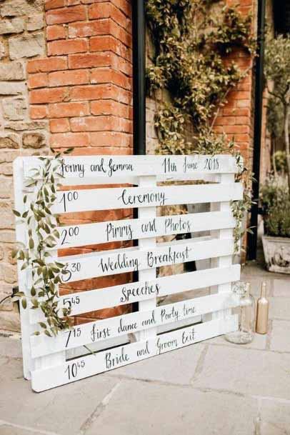 White Painted Wooden Boards Cheap Wedding Decorations